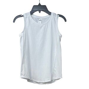 90 Degree By Reflex Girls White Mesh Run Free Tank Top S/7-8